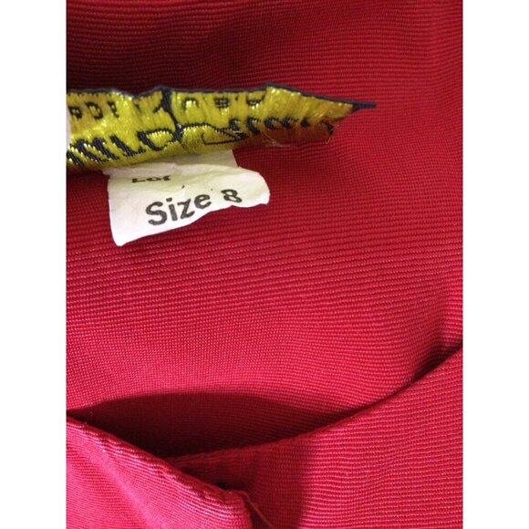 Vintage Stuart Alan Womens Polka Dots Belted Dress Long Sleeve Peplum Size 8 - Picture 7 of 7